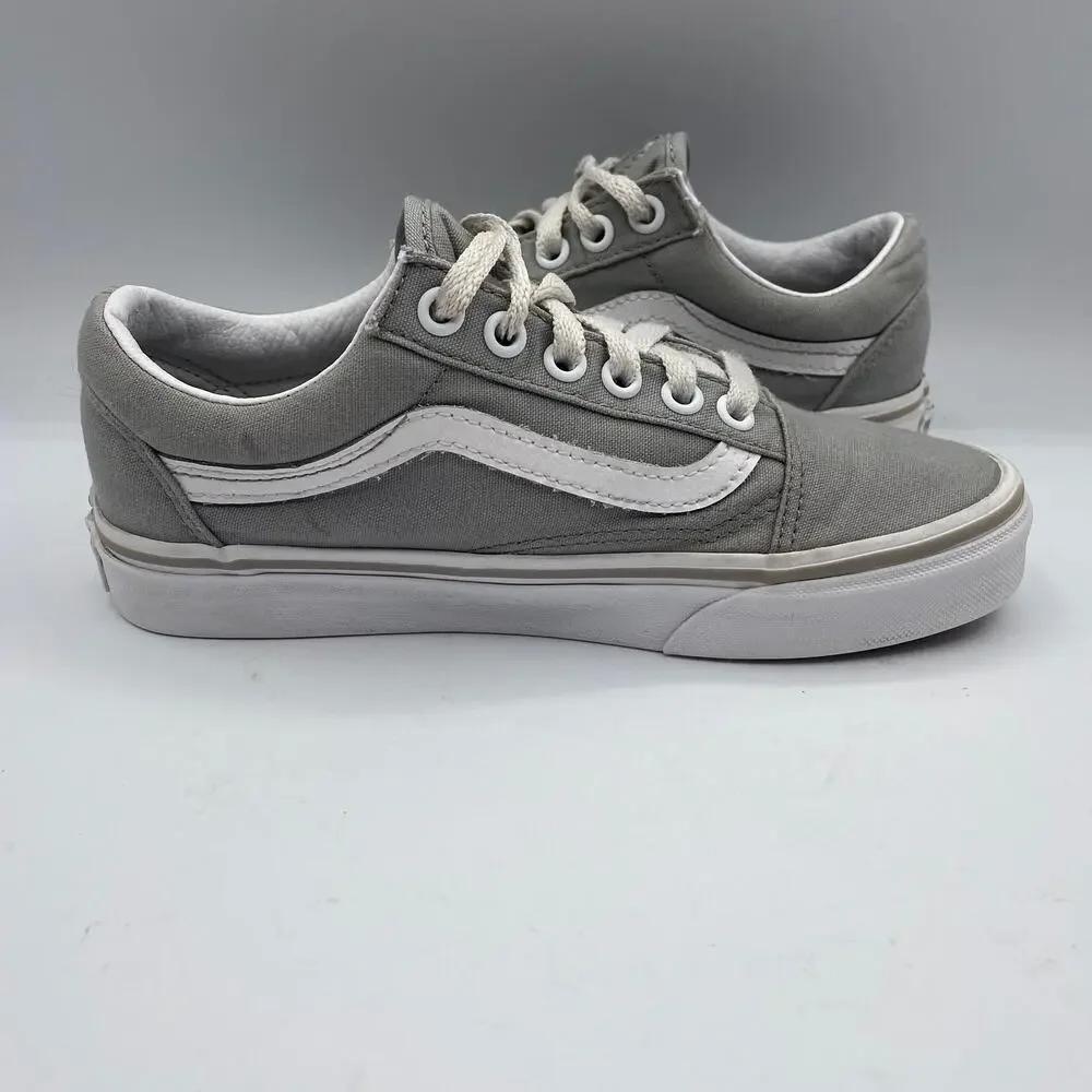 Vans Ward Skate Canvas Shoes Gray Taupe Casual Low Womens Size 5